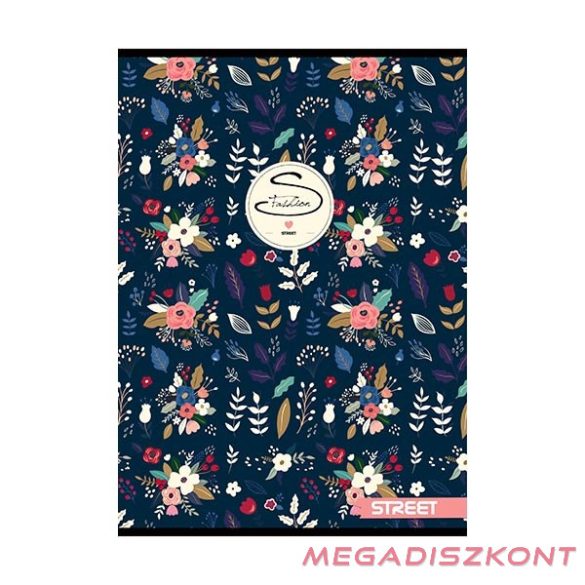 Füzet kockás STREET A/4 54 lapos Flowers