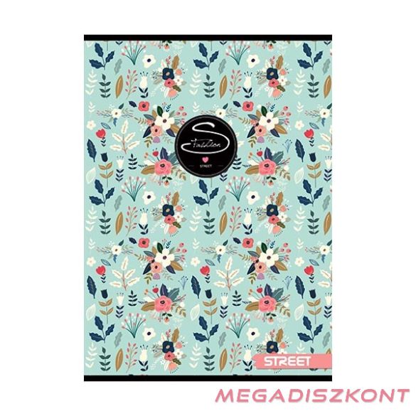 Füzet kockás STREET A/4 54 lapos Flowers