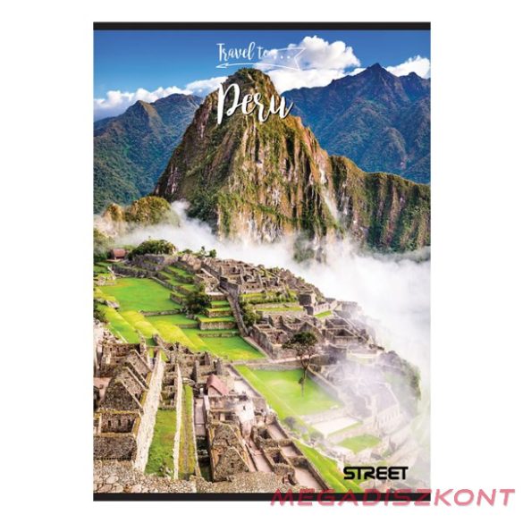 Füzet vonalas STREET A/5 54 lapos Travel To