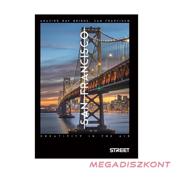 Füzet kockás STREET A/4 50 lapos Bridges