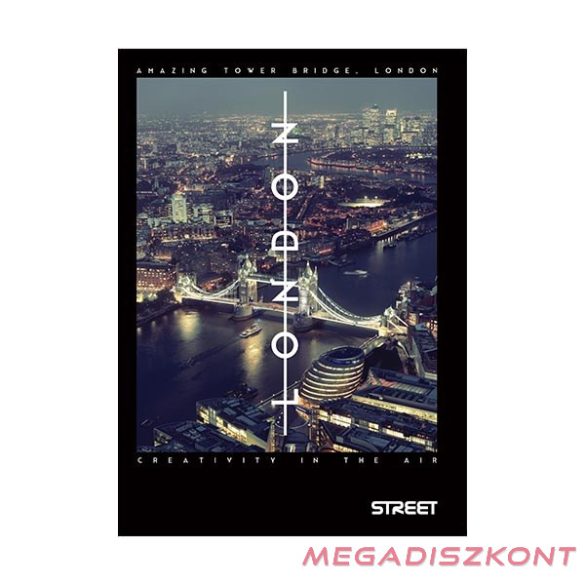 Füzet sima STREET A/4 50 lapos Bridges