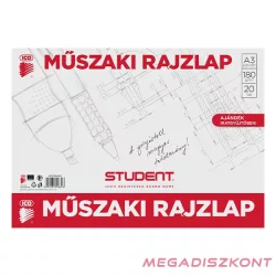 Rajzlap műszaki ICO Student A/3 20 lapos