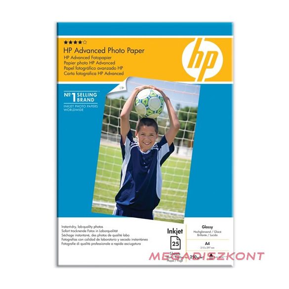 Fotópapír HP Q5456A A/4 tintasugaras magasfényű 250 g 25 íves