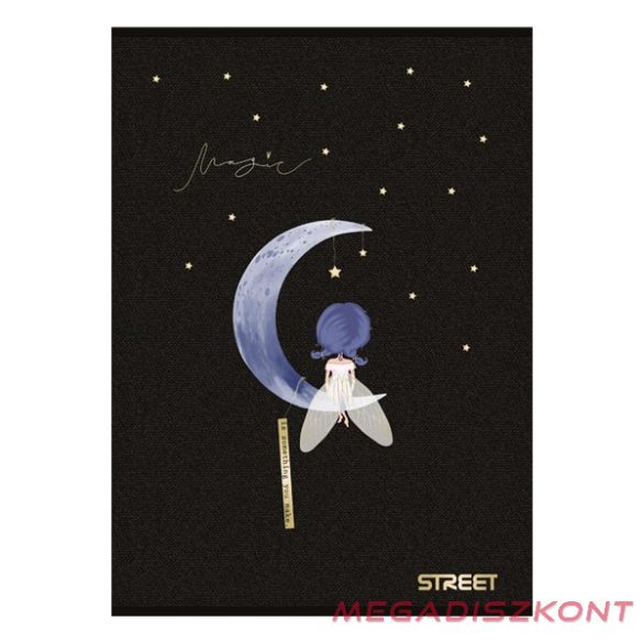 Füzet kockás STREET A/5 54 lapos Black&Gold