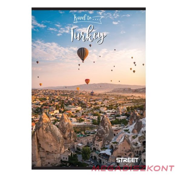 Füzet kockás STREET A/5 54 lapos Travel to