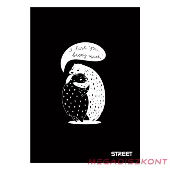 Füzet kockás STREET A/4 54 lapos Black&White