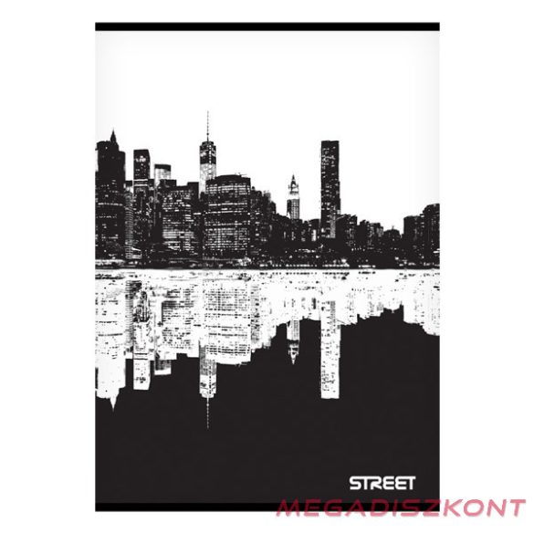 Füzet kockás STREET A/4 54 lapos Black&White