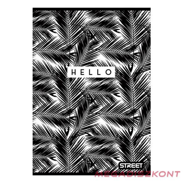 Füzet sima STREET A/5 54 lapos Black&White