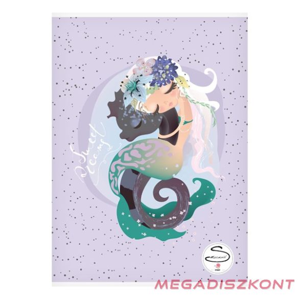 Füzet vonalas STREET A/5 54 lapos Mermaid