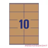 Etikett AVERY L7108-25 105x57 mm újrahasznosított barna kraft 25 íves