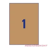 Etikett AVERY L7109-25 210x297 mm újrahasznosított barna kraft 25 íves