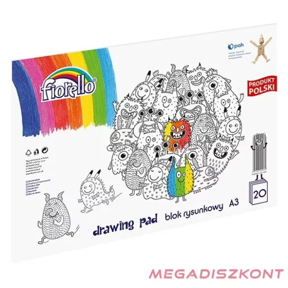 Rajztömb FIORELLO A/3 80 g 20 ív/tömb