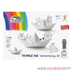 Rajztömb FIORELLO A/3 80 g 10 ív/tömb műszaki