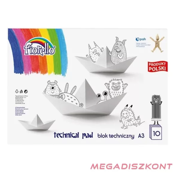 Rajztömb FIORELLO A/3 80 g 10 ív/tömb műszaki