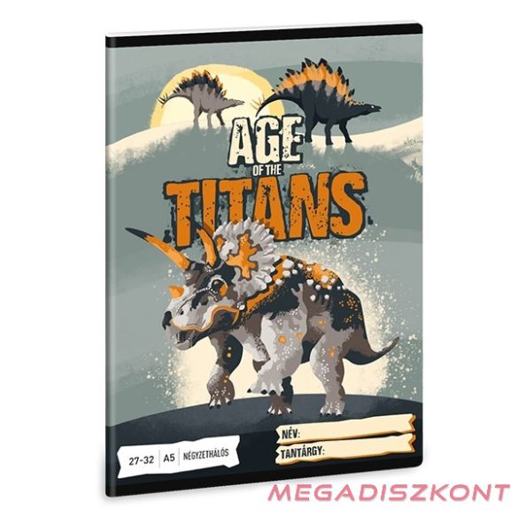 Füzet kockás ARS UNA A/5 32 lapos 27-32 Age Of The Titans