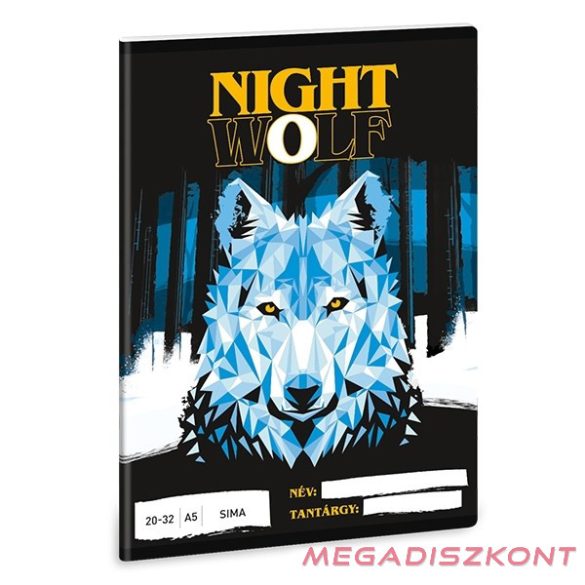 Füzet sima ARS UNA A/5 32 lapos 20-32 NightWolf