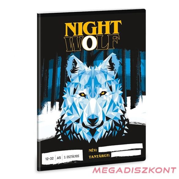 Füzet vonalas ARS UNA A/5 32 lapos 12-32 3. osztályos NightWolf
