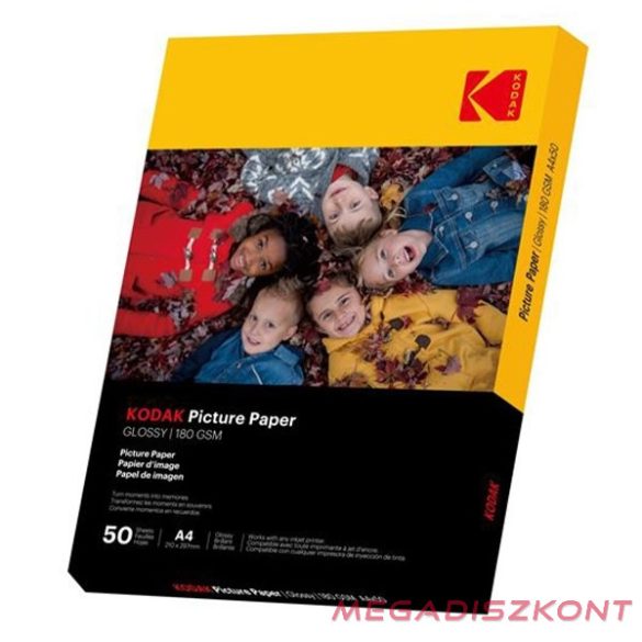 Fotópapír KODAK Picture High Gloss A/4 180 g 50 lapos