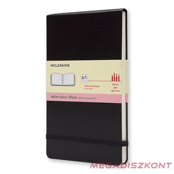 Notesz sima MOLESKINE ARTMM804 "L" fekvő keményfedeles watercolour fekete