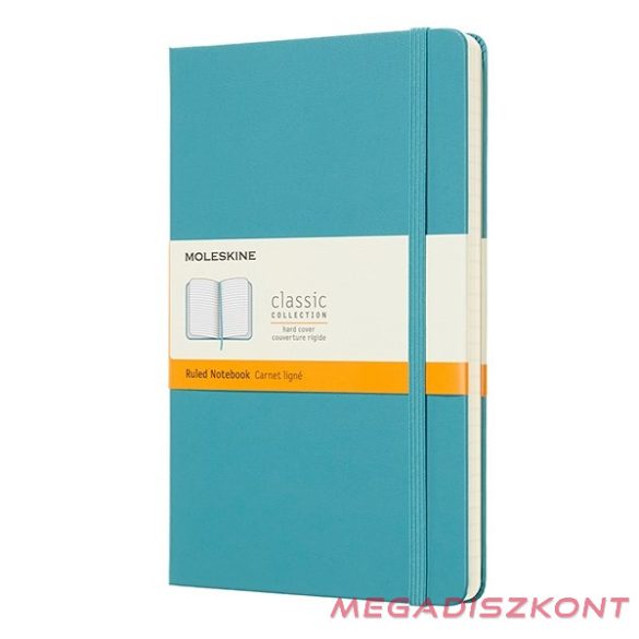 Notesz vonalas MOLESKINE QP060B35 "L" keményfedeles hamukék
