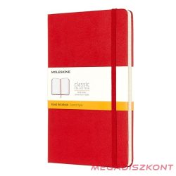   Notesz vonalas MOLESKINE QP060R "L" keményfedeles piros