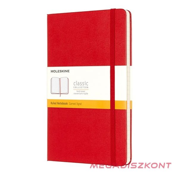 Notesz vonalas MOLESKINE QP060R "L" keményfedeles piros