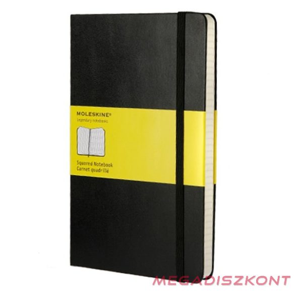 Notesz kockás MOLESKINE QP061 "L" keményfedeles fekete