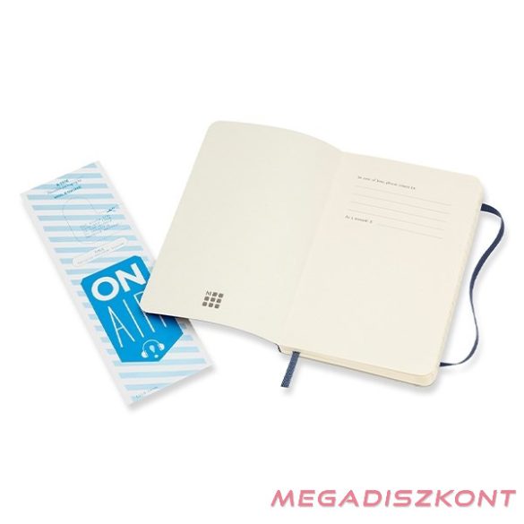Notesz vonalas MOLESKINE QP611B20 "P" puhafedeles zafirkék