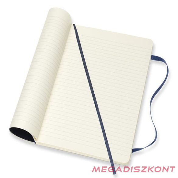 Notesz vonalas MOLESKINE QP616B20 "L" puhafedeles zafirkék