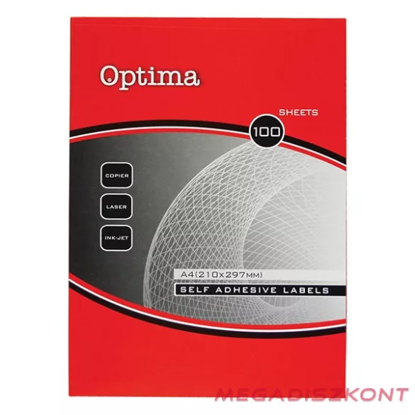 Etikett OPTIMA 32143 192x70mm 400 címke/doboz 100 ív/doboz