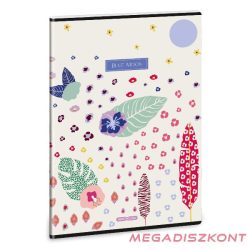   Füzet kockás ARS UNA A/4 40 lapos Extra kapcsos Cream Hibiscus