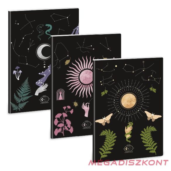 Füzet kockás ARS UNA A/4 40 lapos Extra kapcsos Mystic Constellation
