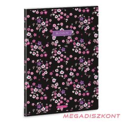   Füzet kockás ARS UNA A/4 40 lapos Extra kapcsos Pearl Blosoom Black