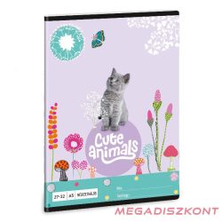   Füzet kockás ARS UNA A/5 32 lapos 27-32 Cute Animals-Kitten