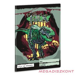 Füzet ARS UNA A/5 32 lapos kockás 27-32 T-Rex