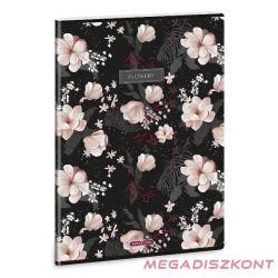Füzet sima ARS UNA A/4 40 lapos Extra kapcsos Flowery Black