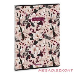 Füzet sima ARS UNA A/4 40 lapos Extra kapcsos Flowery Pink