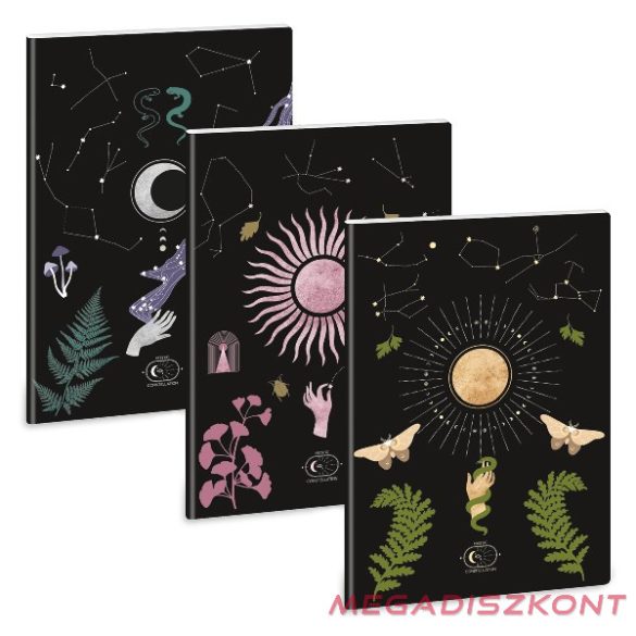 Füzet sima ARS UNA A/4 40 lapos Extra kapcsos Mystic Constellation 2024