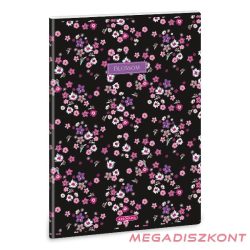   Füzet sima ARS UNA A/4 40 lapos Extra kapcsos Pearl Blossom Black