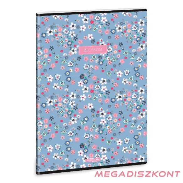 Füzet sima ARS UNA A/4 40 lapos Extra kapcsos Pearl Blossom Blue
