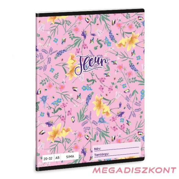 Füzet sima ARS UNA A/5 32 lapos 20-32 Fleur