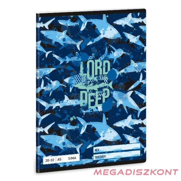 Füzet sima ARS UNA A/5 32 lapos 20-32 Lord Of The Deep