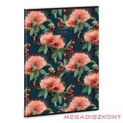   Füzet vonalas ARS UNA A/4 40 lapos Extra kapcsos Flowery Green