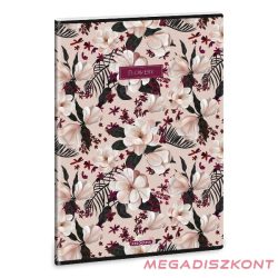   Füzet vonalas ARS UNA A/4 40 lapos Extra kapcsos Flowery Pink