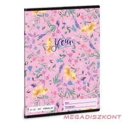 Füzet ARS UNA A/5 32 lapos vonalas 21-32 Fleur