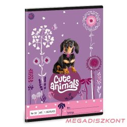   Füzet ARS UNA A/5 32 lapos vonalas 14-32 I. osztályos Cute Animals-Puppy