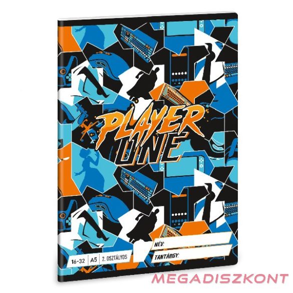 Füzet vonalas ARS UNA A/5 32 lapos 16-32 2.osztályos Player One