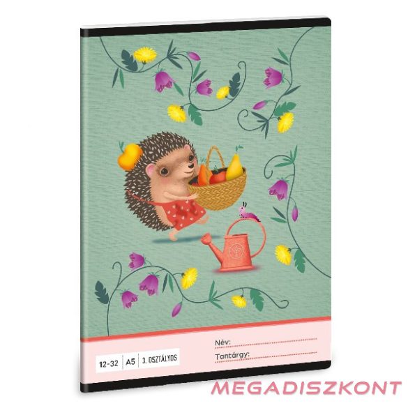 Füzet vonalas ARS UNA A/5 32 lapos 12-32 3.osztályos Apple Pie