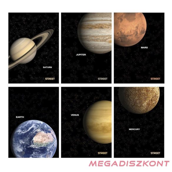 Füzet kockás STREET A/4 54 lapos Planets