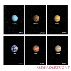 Füzet sima STREET A/4 54 lapos Planets